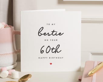 60th Birthday Gifts For Women, Best Friend 60th Birthday Card, Friend 60th Birthday Card, Sixtieth Birthday Card For Best Friend, For Her