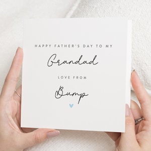 Fathers Day Card for Grandad, Fathers Day Card from Bump, Grandad Fathers Day Card, Personalised Fathers Day Card, Card for Grandad