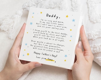 Father's Day Card From The Bump, Daddy Father's Day Card, First Father's Day Card, New Dad Card, Dad to Be Card, Cute Poem Card