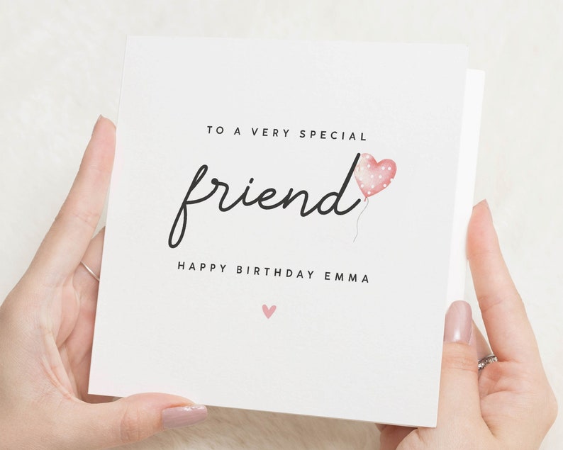 Carte d'anniversaire pour un ami, carte d'anniversaire pour un ami spécial, carte d'anniversaire Bestie, cadeau d'anniversaire à une amie, pour elle, carte d'anniversaire personnalisée image 1