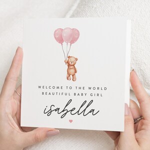 Cartão personalizado para recém-nascido, cartão para recém-nascido, cartão de parabéns para novo bebê, cartão para amigo novo bebê, cartão de boas-vindas ao mundo, bebê