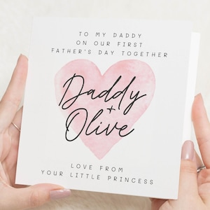 Fathers Day Card from Daughter, First Fathers Day Card, Daddy and Me Card, Personalised Fathers Day Card, Daddy Card, New Dad Card
