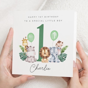 Biglietto di auguri per il primo compleanno di un bambino, biglietto di auguri per il primo compleanno del figlio, regalo speciale per il primo compleanno del nipote, biglietto di auguri per il primo compleanno, primo compleanno del nipote