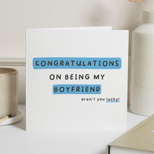 Carte d'anniversaire drôle de petit ami, félicitations d'être mon petit ami, carte d'anniversaire pour petit ami, cadeau d'anniversaire, carte d'anniversaire petit ami pour lui