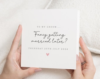 Carte de mariage pour le marié, carte à mon marié, carte de mariage, envie de se marier plus tard, carte de mariage personnalisée pour lui