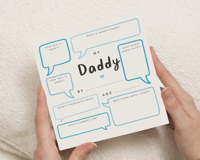 Carte d'anniversaire pour papa, carte papa personnalisée, carte de fête des pères d'un enfant, carte d'anniversaire papa, jolie carte pour papa image 1