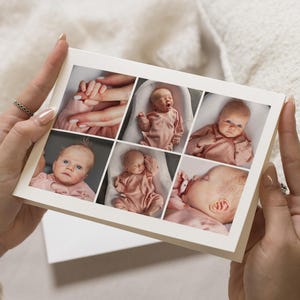 Gepersonaliseerde bedankkaarten Nieuwe baby, aankondigingskaart nieuwe baby meisje, bedankkaarten babyfoto, ansichtkaart bedankkaarten, bedankbriefjes