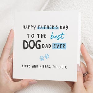 Carte de fête des pères du chien, carte de fête des pères papa chien, carte de fête des pères personnalisée, carte de fête des pères pour lui, carte pour animal de compagnie