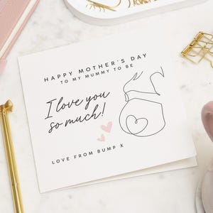 Moederdagkaart, van hobbel, Moederdagcadeau voor mama to be, mama to be Moederdagkaarten, mother to be Moederdagkaart van baby