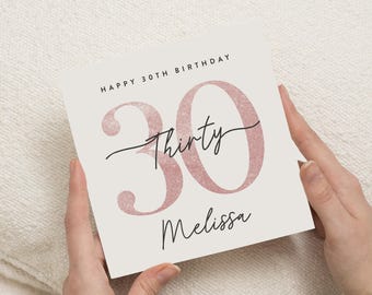 30th Birthday Card For Her, Happy 30th Birthday Card Friend, Thiry and Fabulous 30th Birthday Card, 30th Birthday Card Bestie, Best Friend
