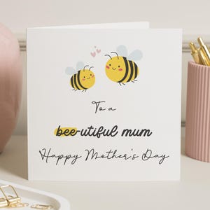 Tarjeta del Día de la Madre Abeja, Tarjeta del Feliz Día de la Madre, Tarjeta de Abeja para el Día de la Madre, Tarjetas del Día de la Madre para Mamá, Tarjeta Personalizada del Día de la Madre, Regalo