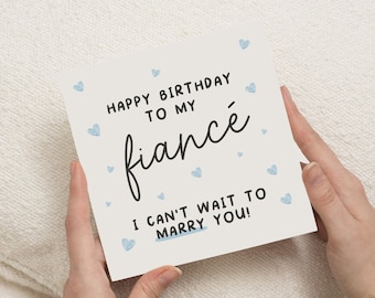 Fiance Birthday Card, To My Fiance, Almost Husband Birthday Card, Birthday Card For Fiance, Happy Birthday Fiance, Fiance Gift, For Him