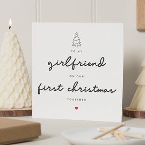 Carte de Noël pour petite amie, Carte de Noël pour petite amie, Première petite amie de Noël ensemble, Pour petite amie, Notre premier Noël, 1er Noël