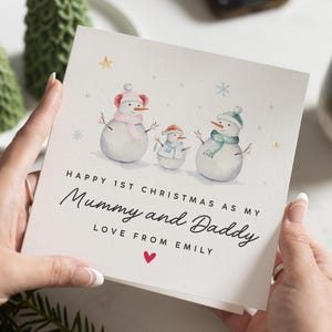 Mama und Papa Weihnachtskarte, Weihnachtskarte für Mama und Papa, erstes Weihnachten als Mama und Papa, an meinem 1