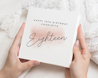 Personalised 18th Birthday Card Girl, 18th Birthday Card For Daughter, 18th Birthday Gift Granddaughter, Eighteenth Birthday, Milestone Card