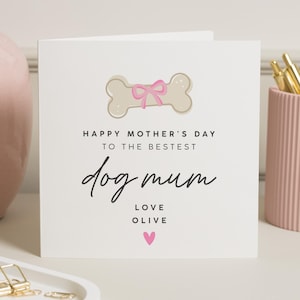 Regalo per la festa della mamma dal cane, biglietti per la festa della mamma con mamma cane, auguri per la festa della mamma mamma cane, biglietto per la festa della mamma, regalo per la mamma per lei