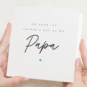 Fathers Day Card for Papa, Dad 1st Fathers Day Card, First Fathers Day Card, Fathers Day Card from Baby, Fathers Day Card for Him