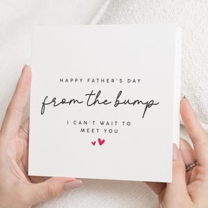 Fathers Day Card From The Bump, Fathers Day Card For Dad, Fathers Day Card For Him, Cute Fathers Day Card, Daddy To Be Card