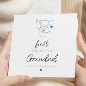 Carte de premier anniversaire comme mon grand-père, carte de grand-père de bébé, carte d'anniversaire de grand-père, pour lui, carte spéciale de grand-père, cadeau d'anniversaire de grand-père