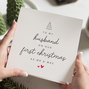 Weihnachtskarte für Mann, erste Weihnachten verheiratet Karte, Weihnachtskarte für Mann, erste Weihnachtskarte Mann, erste Weihnachten als Ehemann