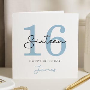 Carte de 16e anniversaire garçon, carte de 16e anniversaire neveu, joyeux 16e anniversaire carte garçon, carte de 16e anniversaire fils, seizième anniversaire, carte souvenir
