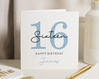 16th Birthday Card Boy, Nephew 16th Birthday Card, Happy 16th Birthday Card Boy, 16th Birthday Card Son, Sixteenth Birthday, Keepsake Card