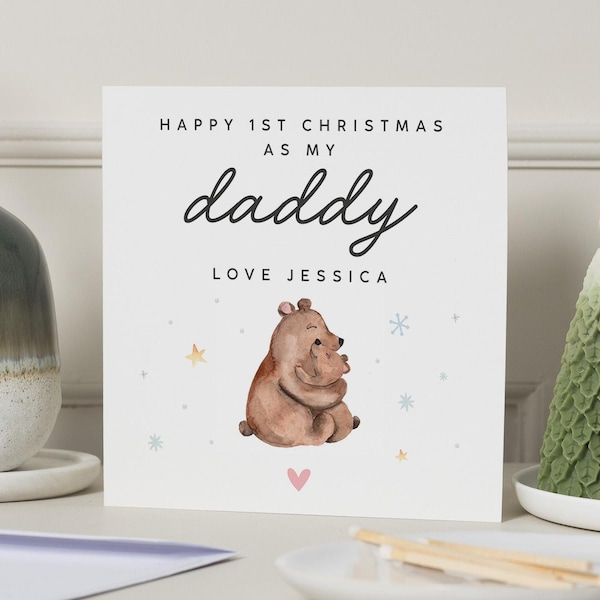 First Christmas Daddy, Daddy Christmas Card, Daddy 1st Christmas Gifts, Daddy First Christmas Card, First Christmas As My Daddy Gifts