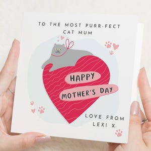 Biglietti per la festa della mamma di Cat Mum, biglietto per la festa della mamma di Cat Mum, auguri per la festa della mamma di Cat Mum, biglietto per la festa della mamma, regalo per lei di Cat Mum