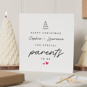 Ouders To Be kerstkaart, mama en papa To Be kerst, kerstkaarten Parents To Be, For Mummy & Dad To Be, hobbel, vrolijk kerstfeest