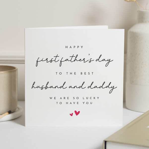 First Fathers Day Card for Husband, Daddy Fathers Day Card from Baby, First Fathers Day Card, Minimalist Fathers Day Card for Him