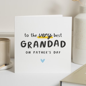 Fathers Day Card for Grandad, Grandad Fathers Day Card, Card for Him, Grandad Card, Fathers Day Card, Cute Card for Grandad