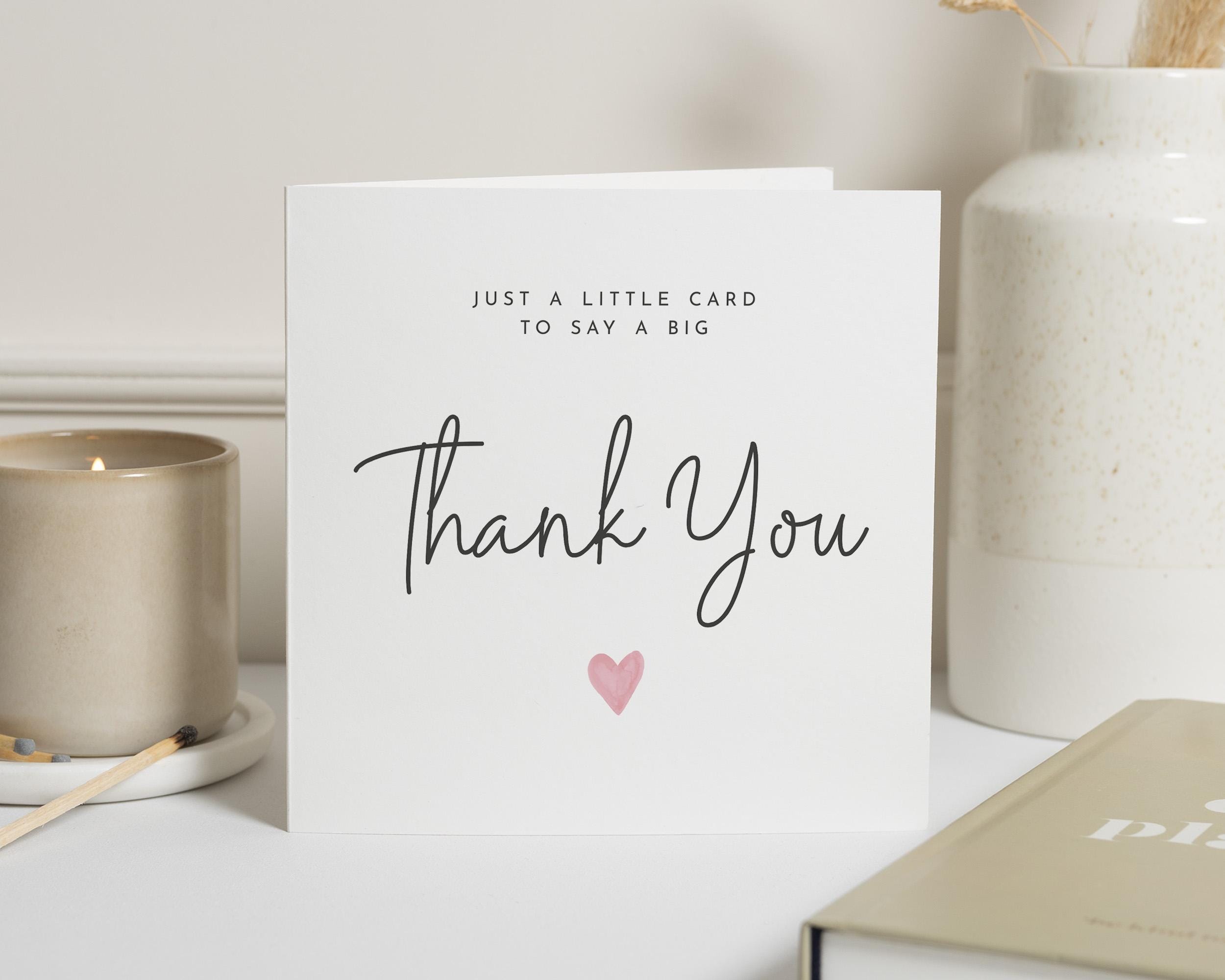 A Little Card to Say A Big Thank You, Thank You Card Personalised