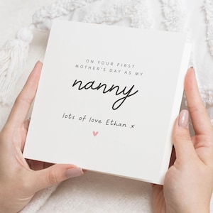 1. Muttertagskarte, als meine Nanny, Muttertagskarten für Oma, glückliche Muttertags-Nanny, erster Muttertag als meine Nan, für Nanna, Oma