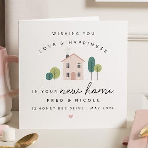 Cute Housewarming Card, Cute Congratulations New Home Card, Housewarming Gift For Friends, New Memories, Personalised New Home Card