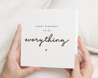 Husband Birthday Card, Boyfriend Birthday Card, Birthday Cards For Him, Birthday Card For Boyfriend, For Her, Girlfriend Birthday Card