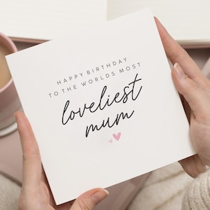 Cartão de aniversário para a mãe, cartão de aniversário para a mãe mais adorável do mundo, cartão de aniversário para a mãe, presente de aniversário para a mãe, cartão de aniversário para a mãe, para uma mãe adorável, melhor mãe