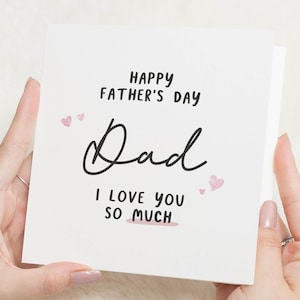 Fathers Day Card for Dad, Happy Fathers Day Card, I Love You Dad Card, Fathers Day Card from Daughter, Cute Fathers Day Card