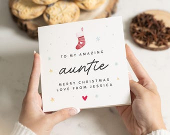 Christmas Card Auntie, Auntie Christmas Card, Aunty Christmas Card, Auntie Xmas Card, Christmas Cards For Auntie, Aunty Card At Christmas