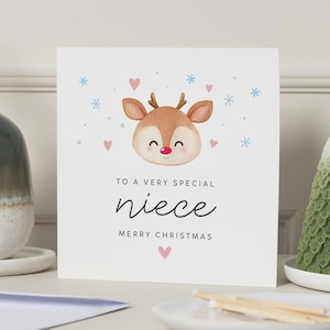 Carte de Noël nièce, Carte de Noël pour nièce, Cartes de Noël pour nièces, Joyeux Noël nièce, Carte de Noël pour nièce, Cadeau de Noël pour nièce