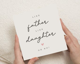 Second Ave Lustige Geburtstagskarte 'Wie Vater, Wie Tochter' – Premium-Leinenkarton Mit Umschlag