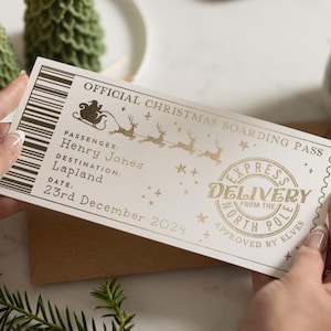 Lappland Reveal, Lappland Bordkarte, Lappland Ticket, Lappland Einladung, Weihnachtsgeschenkgutschein, Lappland Reveal Ticket, Bordkarte Weihnachten