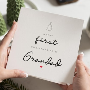 Carte de Noël grand-père, Carte de Noël grand-père, Premier Noël de grand-père, Premier Noël de carte de grand-père, Comme mon grand-père, 1ère carte de Noël