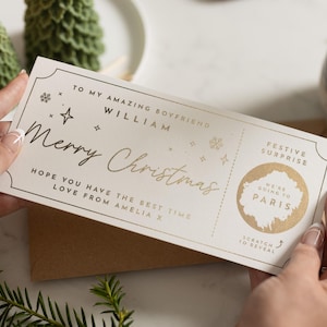 Carte à gratter de Noël à gratter, billet surprise à gratter, bon de Noël, billet de Noël, bon cadeau