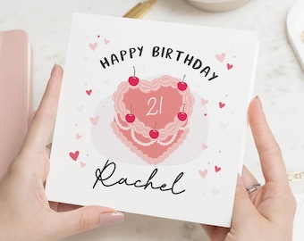 Personalised 21st Birthday Card For Her, Special 21st Birthday Card, Birthday Gift For Daughter, Friend Birthday Gift, Twenty First Card