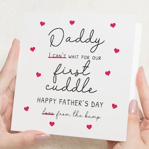 Fathers Day Card from the Bump, Daddy to Be Card, First Fathers Day Card, Personalised Fathers Day Card, Cute Card for Dad to Be