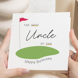 Biglietto di auguri per lo zio, divertente biglietto di auguri per il golf, biglietto di auguri per il miglior zio, biglietto di auguri per lui, biglietto personalizzato per lo zio