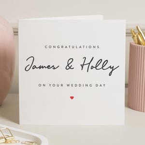Gefeliciteerd trouwkaart, gelukkige trouwdagkaart, eenvoudige bruiloft gefeliciteerd kaart, gefeliciteerd trouwkaart, pasgetrouwdenkaarten bruiloft