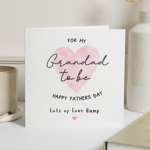 Fathers Day Card for Grandad, New Grandad Card, Soon to Be Grandad, Grandad to Be Card, Fathers Day Card from Bump, Cute Grandad Card