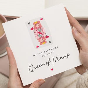 Carte d'anniversaire maman, carte d'anniversaire pour maman, cadeau d'anniversaire reine des mamans, carte d'anniversaire maman, cadeau d'anniversaire, cadeau d'anniversaire maman pour elle