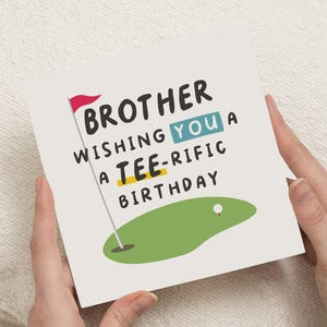 Golf Geburtstagskarte, Bruder Golf Geburtstagskarte, Bruder Geburtstagskarte Golf, Golf Geburtstagskarten für ihn, für Bruder, Bruder Golf Geschenk